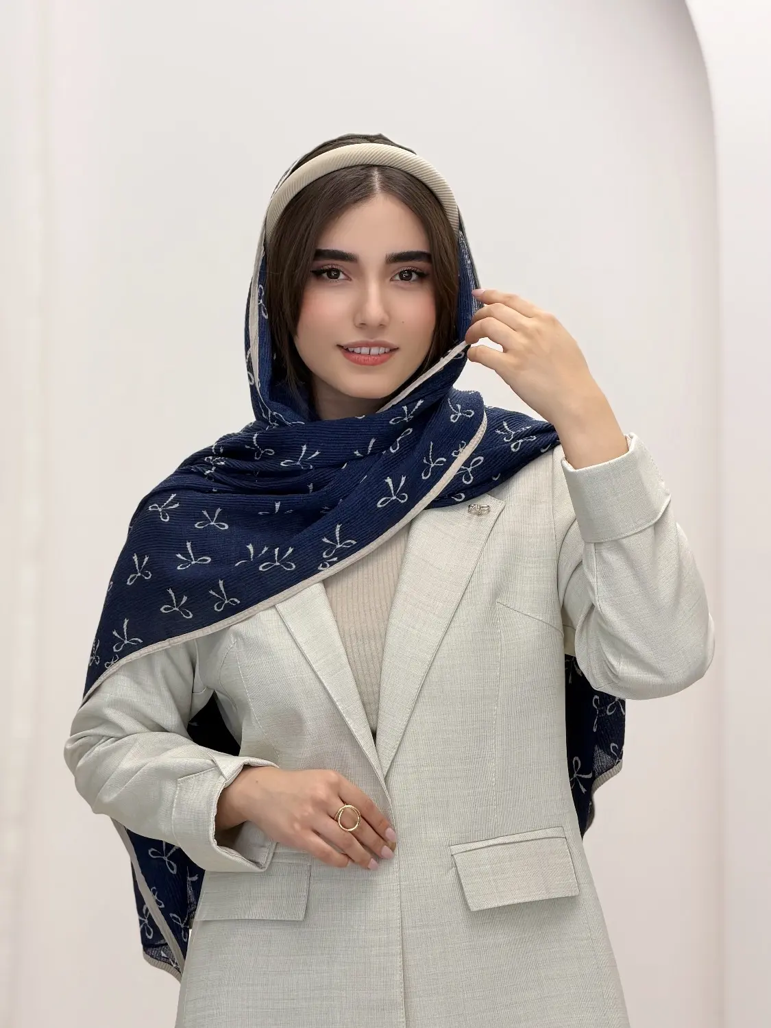 6927-شال نیلوفر